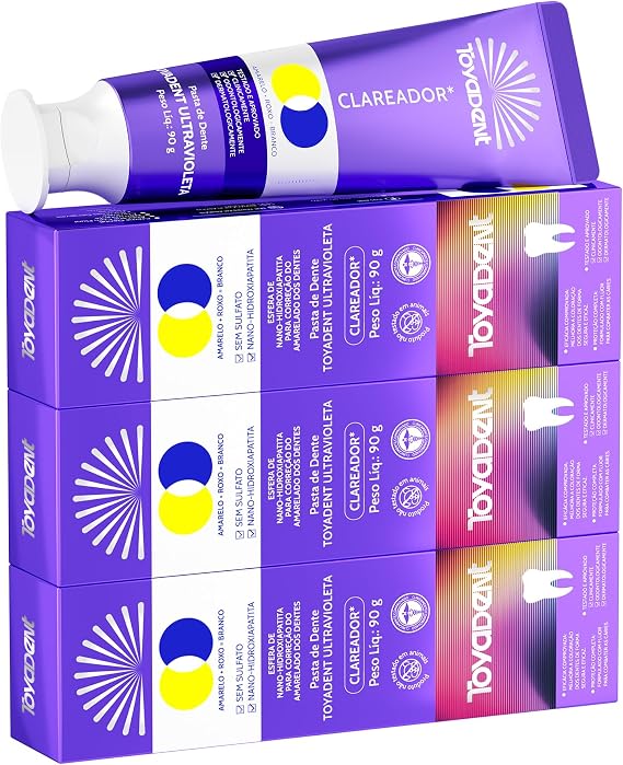 Kit com três caixas da Pasta de Dente TOYADENT Ultravioleta