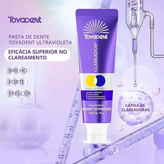 Tubo da Pasta de Dente TOYADENT Ultravioleta Clareador de 90 g